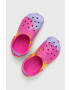 Crocs slapi copii CLASSIC OMBRE CLOG culoarea violet - Pled.ro