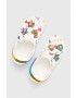 Crocs slapi copii CLASSIC RAINBOW HIGH culoarea alb - Pled.ro