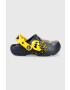 Crocs slapi copii FL BATMAN PATCH culoarea albastru marin - Pled.ro