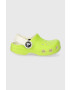 Crocs slapi copii GLOW IN THE DARK culoarea verde - Pled.ro