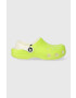 Crocs slapi copii Glow In The Dark culoarea verde - Pled.ro