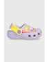 Crocs slapi copii Pepppa Pig culoarea violet - Pled.ro