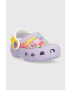 Crocs slapi copii Pepppa Pig culoarea violet - Pled.ro