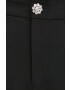 Custommade pantaloni Pianora femei culoarea negru fason tigareta high waist - Pled.ro