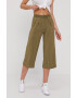 Deha Pantaloni femei culoarea verde fason culottes high waist - Pled.ro