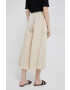 Deha pantaloni femei culoarea bej lat high waist - Pled.ro