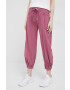 Deha pantaloni femei culoarea roz high waist - Pled.ro