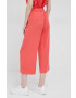 Deha pantaloni femei culoarea portocaliu drept high waist - Pled.ro