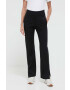 Deha pantaloni femei culoarea negru evazati high waist - Pled.ro