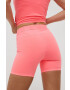 Deha pantaloni scurti femei culoarea bej neted high waist - Pled.ro