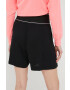 Deha pantaloni scurti femei culoarea negru neted high waist - Pled.ro