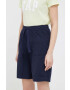 Deha pantaloni scurti femei culoarea albastru marin neted high waist - Pled.ro