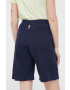 Deha pantaloni scurti femei culoarea albastru marin neted high waist - Pled.ro