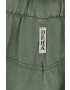 Deha pantaloni scurti femei culoarea verde neted medium waist - Pled.ro