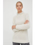 Deha pulover femei culoarea bej light cu turtleneck - Pled.ro