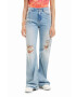 Desigual jeansi femei high waist - Pled.ro