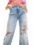 Desigual jeansi femei high waist - Pled.ro