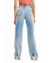 Desigual jeansi femei high waist - Pled.ro