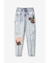 Desigual jeansi femei high waist - Pled.ro