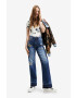 Desigual jeansi femei high waist - Pled.ro