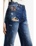 Desigual jeansi femei high waist - Pled.ro