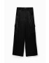 Desigual pantaloni femei culoarea negru lat medium waist - Pled.ro