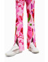 Desigual pantaloni femei culoarea roz mulata high waist - Pled.ro