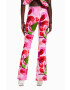 Desigual pantaloni femei culoarea roz mulata high waist - Pled.ro