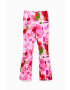 Desigual pantaloni femei culoarea roz mulata high waist - Pled.ro