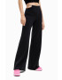 Desigual pantaloni femei culoarea negru lat high waist - Pled.ro