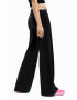 Desigual pantaloni femei culoarea negru lat high waist - Pled.ro