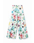 Desigual pantaloni femei culoarea alb lat high waist - Pled.ro