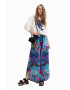 Desigual pantaloni de bumbac lat high waist - Pled.ro