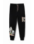 Desigual pantaloni de trening din bumbac pentru copii Disney's Mickey Mouse culoarea negru cu imprimeu - Pled.ro