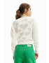 Desigual pulover de bumbac culoarea alb light - Pled.ro