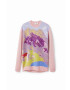 Desigual pulover din amestec de lana x M. Christian Lacroix femei culoarea roz - Pled.ro