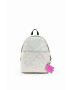 Desigual rucsac femei culoarea argintiu mic neted - Pled.ro