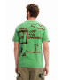 Desigual tricou din bumbac barbati culoarea verde modelator - Pled.ro