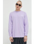 Dickies longsleeve din bumbac culoarea violet cu imprimeu - Pled.ro