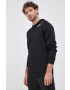 Diesel Longsleeve din bumbac bărbați culoarea negru material neted - Pled.ro