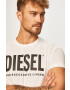 Diesel Tricou bărbați culoarea alb cu imprimeu - Pled.ro