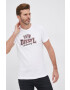 Diesel Tricou din bumbac culoarea alb cu imprimeu - Pled.ro