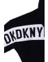 DKNY bluza copii culoarea negru cu glugă cu imprimeu - Pled.ro