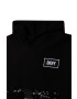 DKNY bluza copii culoarea negru cu glugă cu imprimeu - Pled.ro