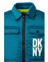 DKNY geaca copii culoarea turcoaz - Pled.ro