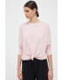 DKNY longsleeve din bumbac culoarea roz - Pled.ro