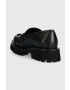 DKNY mocasini de piele Ronnie femei culoarea negru cu toc plat K3349230 - Pled.ro