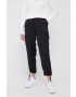 DKNY pantaloni femei culoarea gri lat high waist - Pled.ro