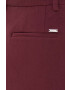 DKNY pantaloni femei culoarea bordo drept high waist - Pled.ro