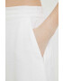 DKNY pantaloni femei culoarea alb drept high waist - Pled.ro